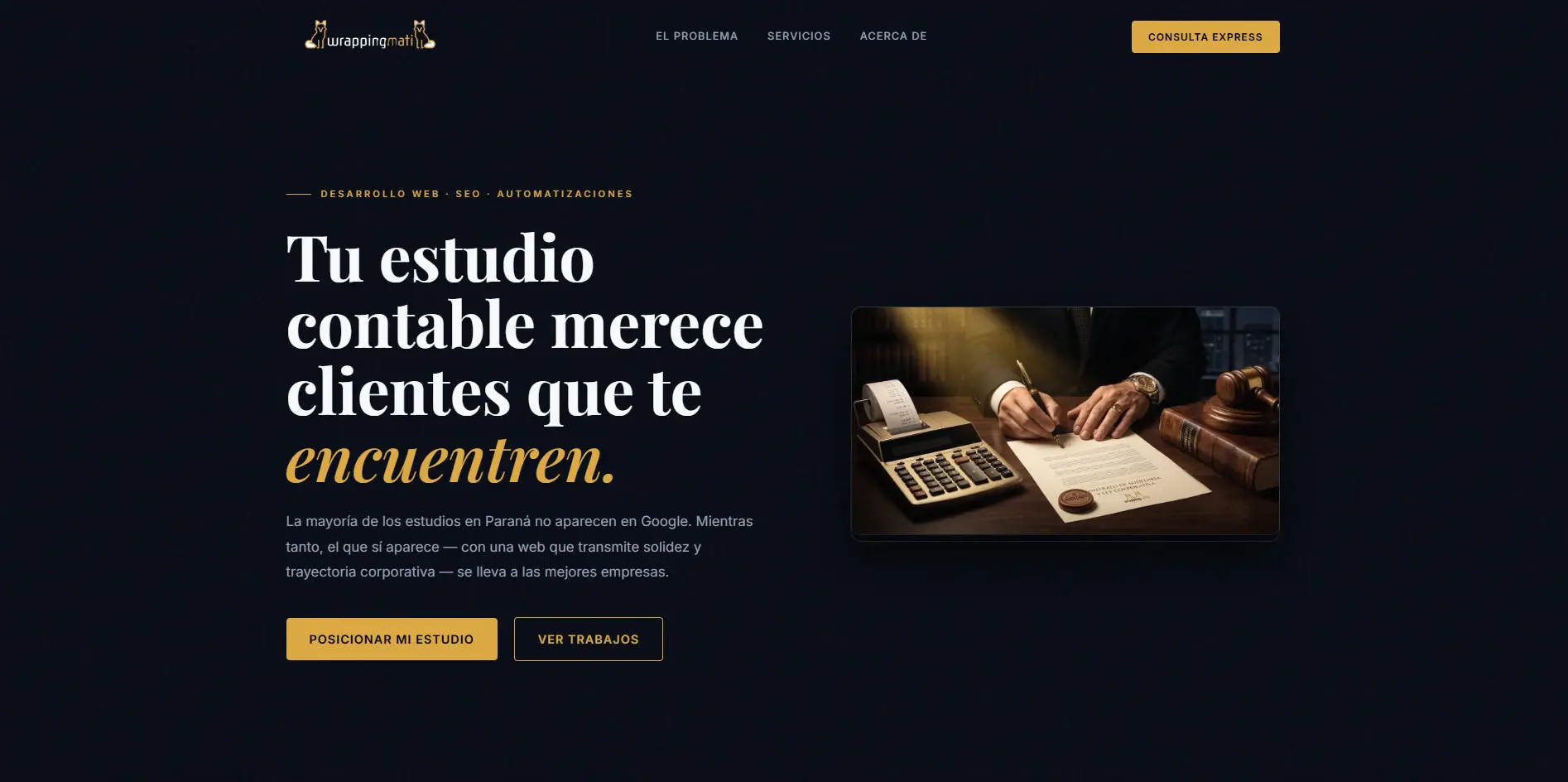 Diseño web corporativo para estudios contables y abogados en Paraná