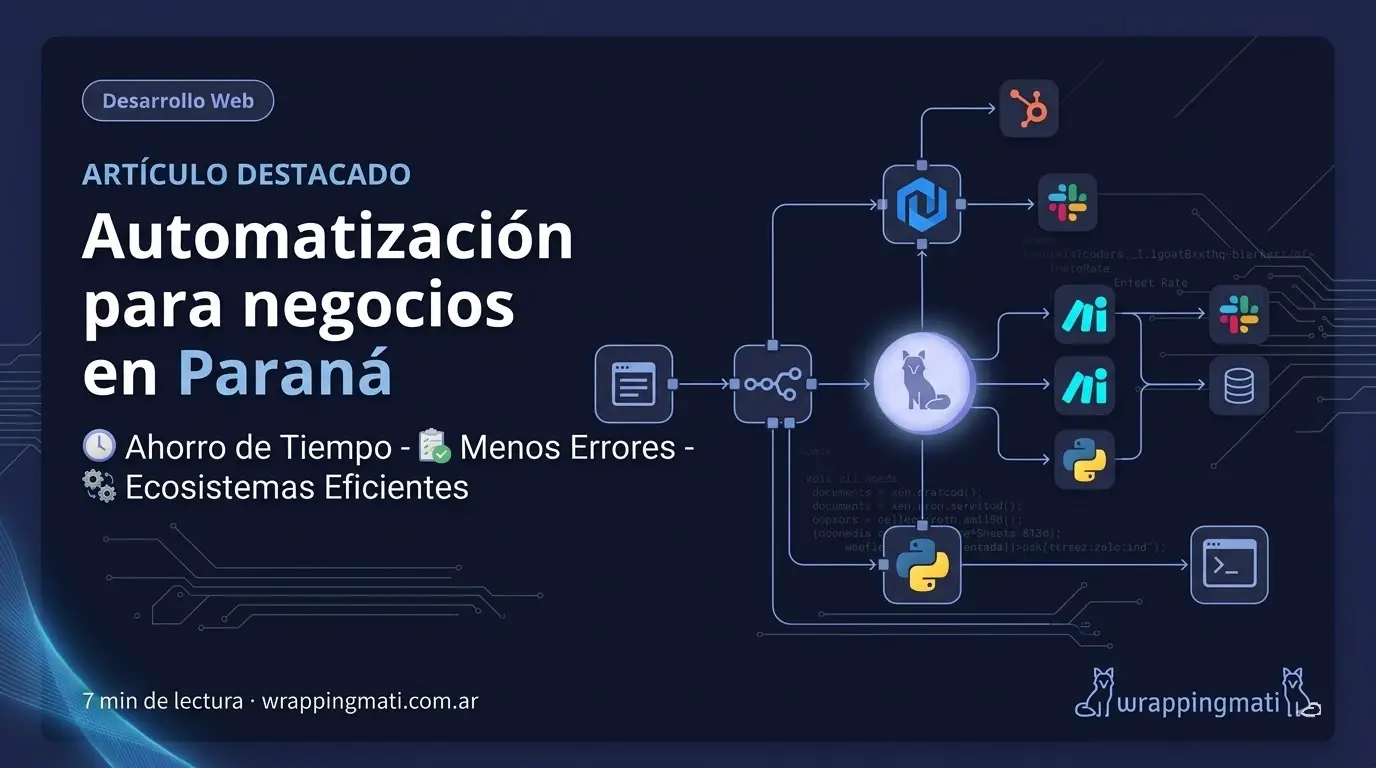 Automatización para negocios en Paraná: cómo ahorrar 10 horas por semana